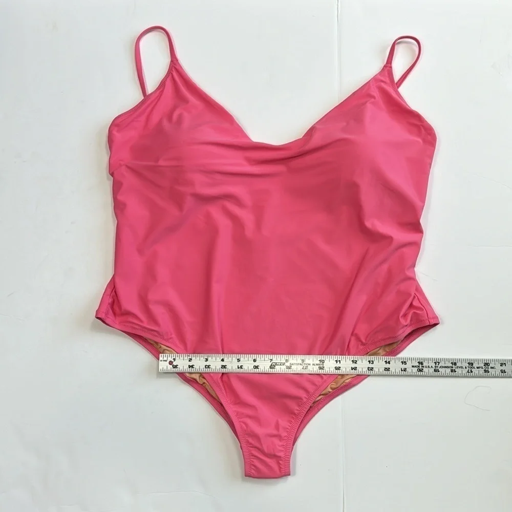 J. Crew Scoopneck One Piece Swimsuit Women's Plus 24 Pink New  BF162‎